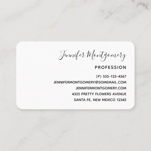  blauwe bloemen op roze achtergrond visitekaartje (Achterkant)