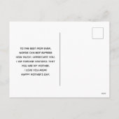  Blauwe Bloemen op Roze Moederdag Feestdagenkaart (Achterkant)