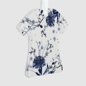 Blauwe bloemen ornament (voorkant)