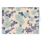 Blauwe bloemen, paarse bloemen, Floral Pattern (Voorkant Horizontaal)