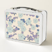 Blauwe bloemen, paarse bloemen, Floral Pattern (Achterkant)