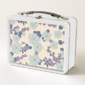 Blauwe bloemen, paarse bloemen, Floral Pattern (Voorkant)