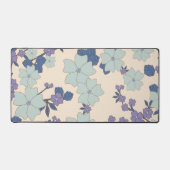 Blauwe bloemen, paarse bloemen, Floral Pattern Bureaumat (Voorkant)