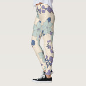 Blauwe bloemen, paarse bloemen, Floral Pattern Leggings (Links)