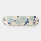 Blauwe bloemen, paarse bloemen, Floral Pattern Persoonlijk Skateboard (Horizontaal)