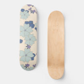Blauwe bloemen, paarse bloemen, Floral Pattern Persoonlijk Skateboard (Voorkant)