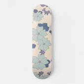 Blauwe bloemen, paarse bloemen, Floral Pattern Persoonlijk Skateboard (Voorkant)