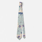 Blauwe bloemen, paarse bloemen, Floral Pattern Stropdas (Voorkant)