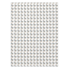 Blauwe bloemen paaseend tafelkleed