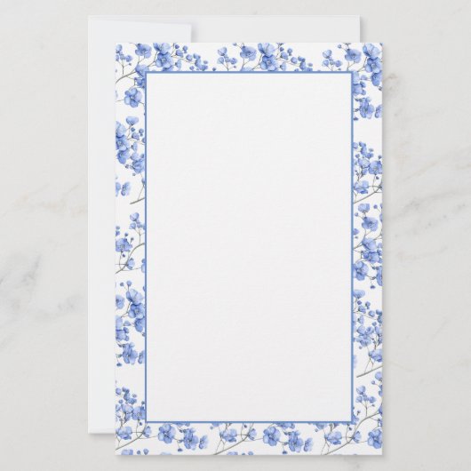 Blauwe Bloemen Papierwaren (Voorkant)