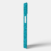 Blauwe Bloemen patroon Case-Mate iPhone Case (Achterkant / Rechts)