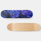 blauwe bloemen persoonlijk skateboard (Horizontaal)