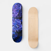blauwe bloemen persoonlijk skateboard (Voorkant)