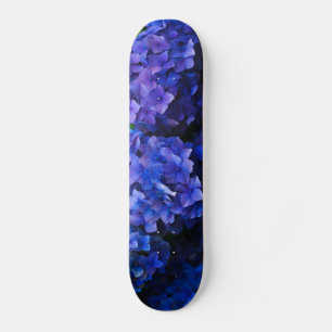 blauwe bloemen persoonlijk skateboard