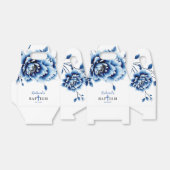 Blauwe bloemen pioenroos bloemen jongen doop Dank  Bedankdoosjes (Uitgevouwen)