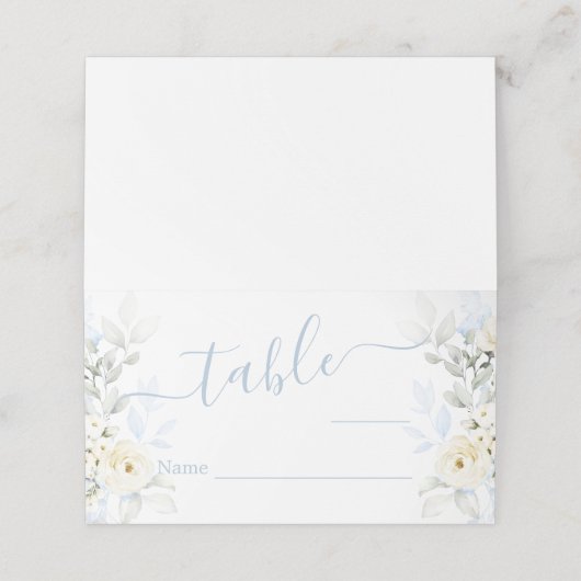 Blauwe Bloemen plaatskaarten Plaatskaartje (Buitenkant ongevouwen)