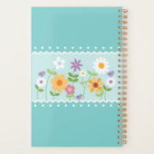 Blauwe bloemen  planner (Achterkant)