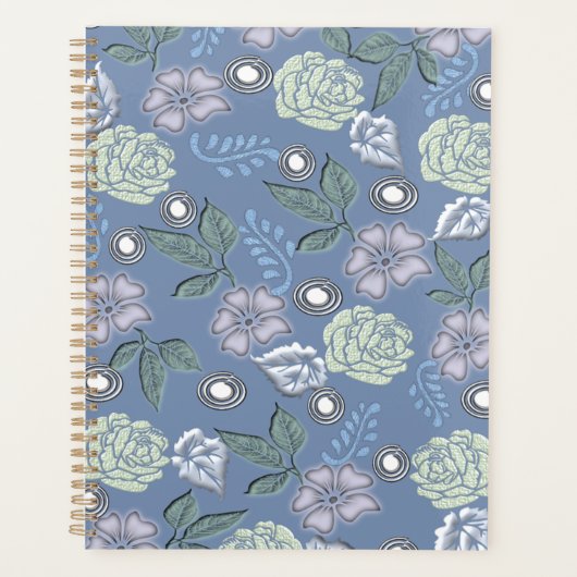 Blauwe Bloemen Planner (Voorkant)