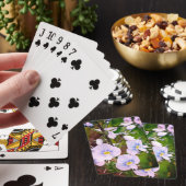 Blauwe bloemen pokerkaarten (Insitu)