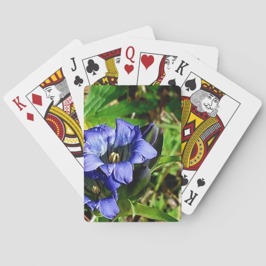 Blauwe Bloemen  Pokerkaarten (Achterkant)