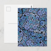 Blauwe Bloemen Prachtwinde Abstracte Bloementuin Briefkaart (Voorkant / Achterkant)