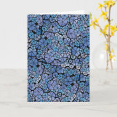 Blauwe Bloemen Prachtwinde Abstracte Bloementuin Kaart (Gele Bloem)