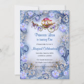 Blauwe Bloemen Prinses Fairy Tail 1e verjaardag Kaart (Voorkant)