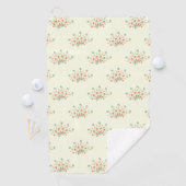 Blauwe bloemen, rode bloemen, patroon van bloemen golfhanddoek (Insitu)