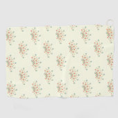 Blauwe bloemen, rode bloemen, patroon van bloemen golfhanddoek (Horizontaal)