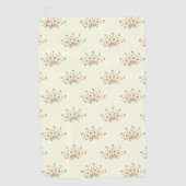 Blauwe bloemen, rode bloemen, patroon van bloemen golfhanddoek (Voorkant)