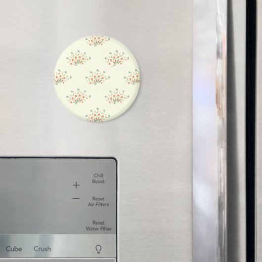 Blauwe bloemen, rode bloemen, patroon van bloemen magneet (Insitu (Koelkast))