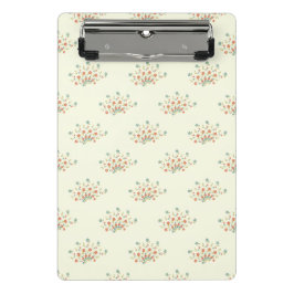 Blauwe bloemen, rode bloemen, patroon van bloemen mini klembord