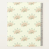 Blauwe bloemen, rode bloemen, patroon van bloemen planner (Achterkant)
