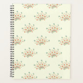 Blauwe bloemen, rode bloemen, patroon van bloemen planner (Voorkant)