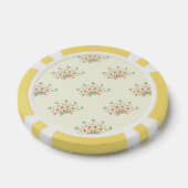 Blauwe bloemen, rode bloemen, patroon van bloemen poker chips (Enkel)