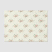 Blauwe bloemen, rode bloemen, patroon van bloemen tissuepapier (Voorkant)