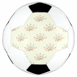 Blauwe bloemen, rode bloemen, patroon van bloemen voetbal