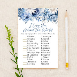 Blauwe Bloemen Rond de Wereld Vrijgezellenfeest Ga Briefpapier