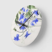 Blauwe bloemen ronde klok (Hoek)