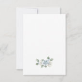 Blauwe Bloemen RSVP Kaart (Achterkant)