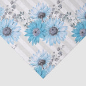 Blauwe Bloemen Serie Design 6 Tissuepapier (Detail)