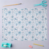 Blauwe Bloemen Serie Design 7 Tissuepapier (Craft)