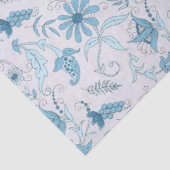 Blauwe Bloemen Serie Design 7 Tissuepapier (Detail)