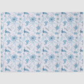 Blauwe Bloemen Serie Design 7 Tissuepapier (Voorkant)