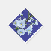 Blauwe bloemen servet (Hoek)