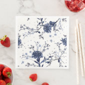 Blauwe bloemen servet (Insitu)