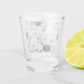 Blauwe bloemen shot glas (Achterkant)