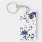 Blauwe bloemen sleutelhanger (Voorkant)