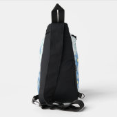 Blauwe Bloemen Sling Bag (Achterkant)