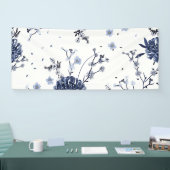 Blauwe bloemen spandoek (Beurs)